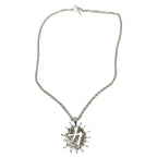 Dual Symbol Japanese Power – Sex Sculptural Sterling Silver 925 Pendant Necklace