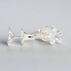 Jasmine Flower Silver Stud Earrings