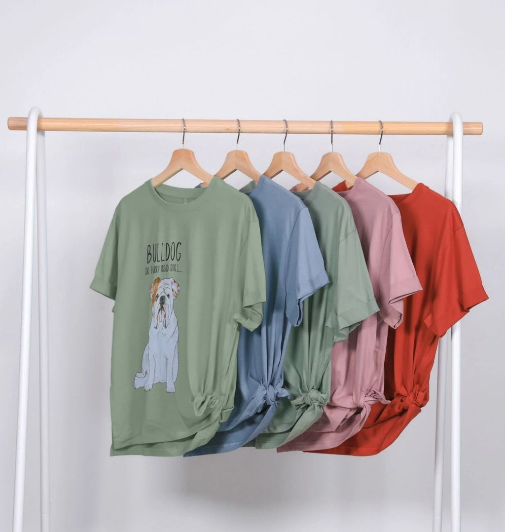 Bulldog Chic: Furry Road Drill Women’s Tee for Fierce Fashion!