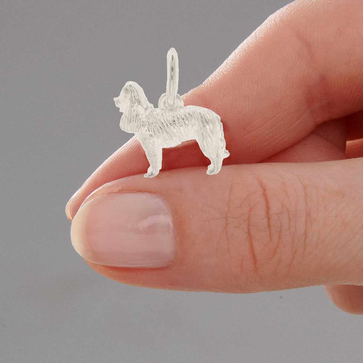 King Charles Spaniel Personalised Silver Dog Tag Necklace