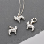 King Charles Spaniel Silver Dog Charm
