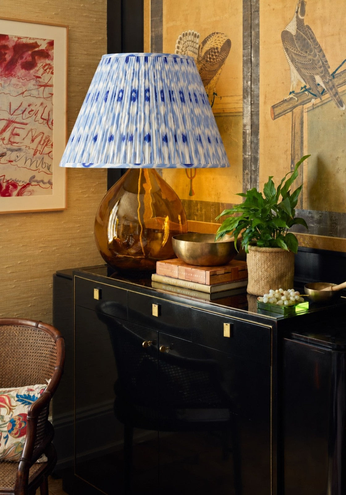 Poppy's Amber Recycled Glass Lamp Base