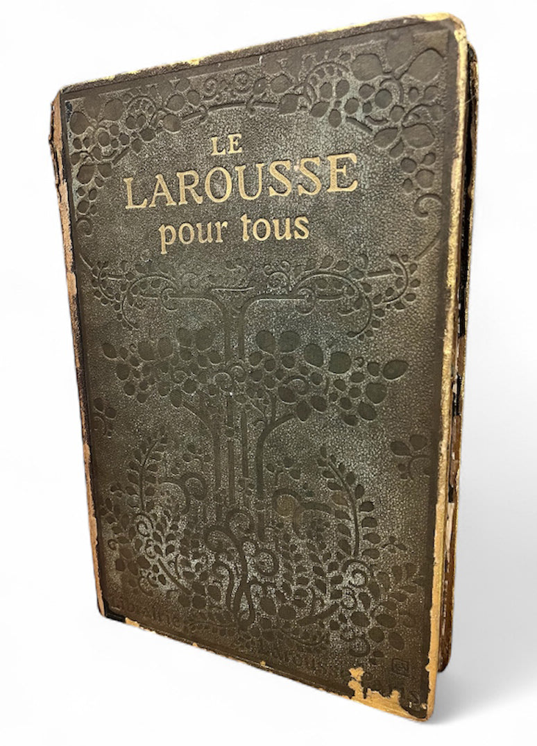 Larousse Dictionary, Art Nouveau, Kintsugi Style  Altered Book/ Book Carving