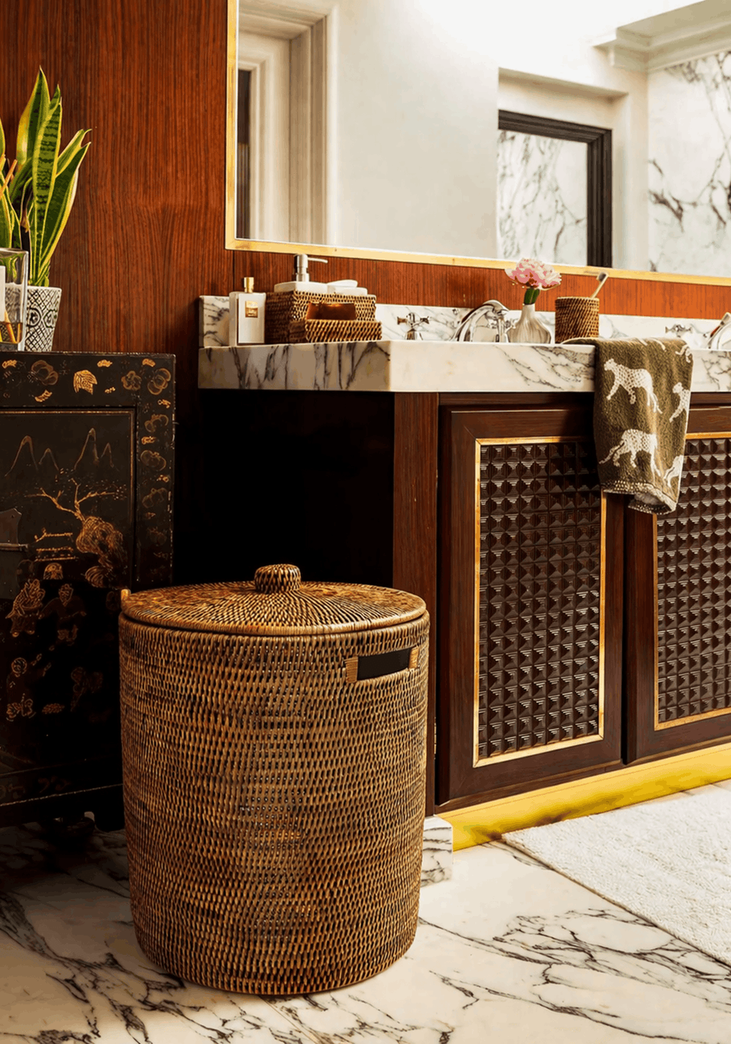 Handwoven Luxe Washing Hamper