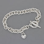 Lifetime Silver Heart Charm Bracelet