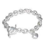 Lifetime Silver Heart Charm Bracelet
