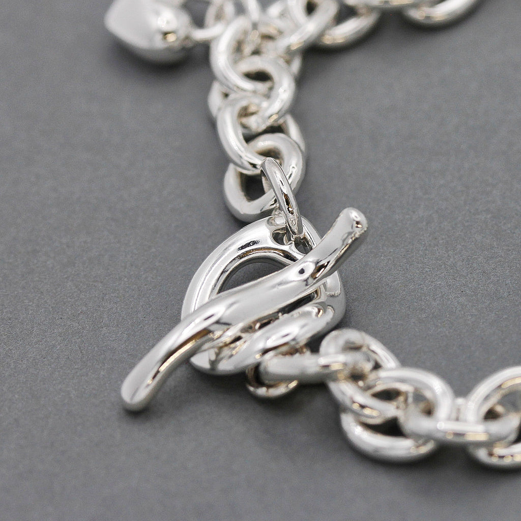Lifetime Silver Heart Charm Bracelet