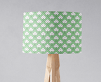 Light Green and White Drum Lampshade, Victorian Tiles Design Shade for Table, Floor or Ceiling Pendant Light