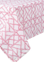 Lily's Pink Bamboo Lattice Tablecloth