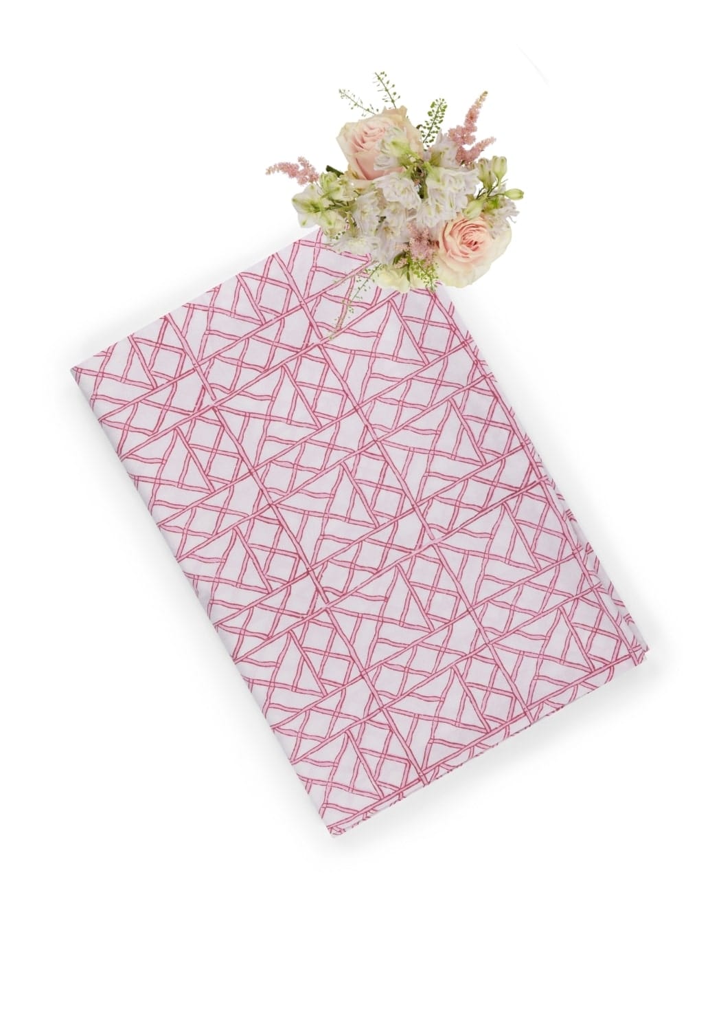 Lily's Pink Bamboo Lattice Tablecloth