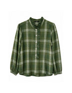 lina blouse | olive check
