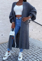 LONGLINE KNITTED CARDIGAN