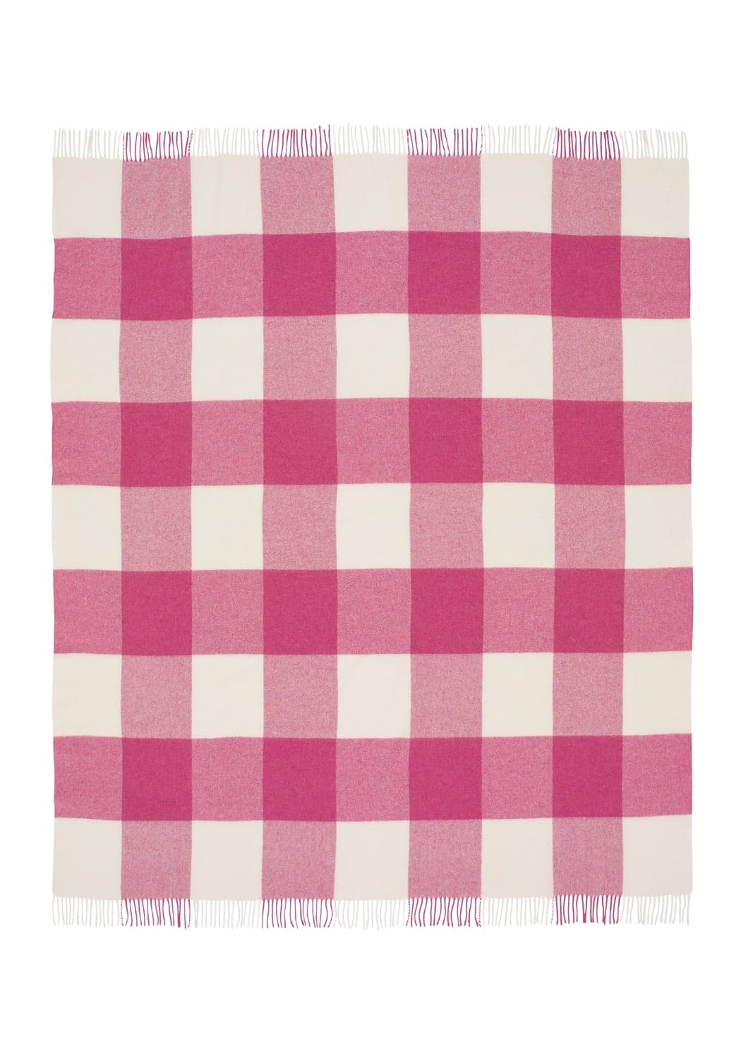 Lucy's Raspberry Checker Throw