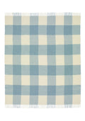Lucy's  Sky Blue Checker Merino Throw Blanket