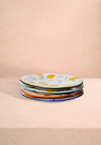Buds in May — Hand-Painted Lunch Plates Inspired by Matisse Set of 4