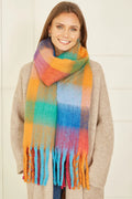 Yumi Rainbow Check Soft Scarf