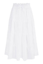 Yumi White Midi Boho Skirt