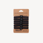 Black Plastic-Free Hair Ties - 6 Pack