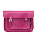 Handmade Leather Satchel - Magenta