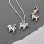 Maltipoo Silver Dog Charm