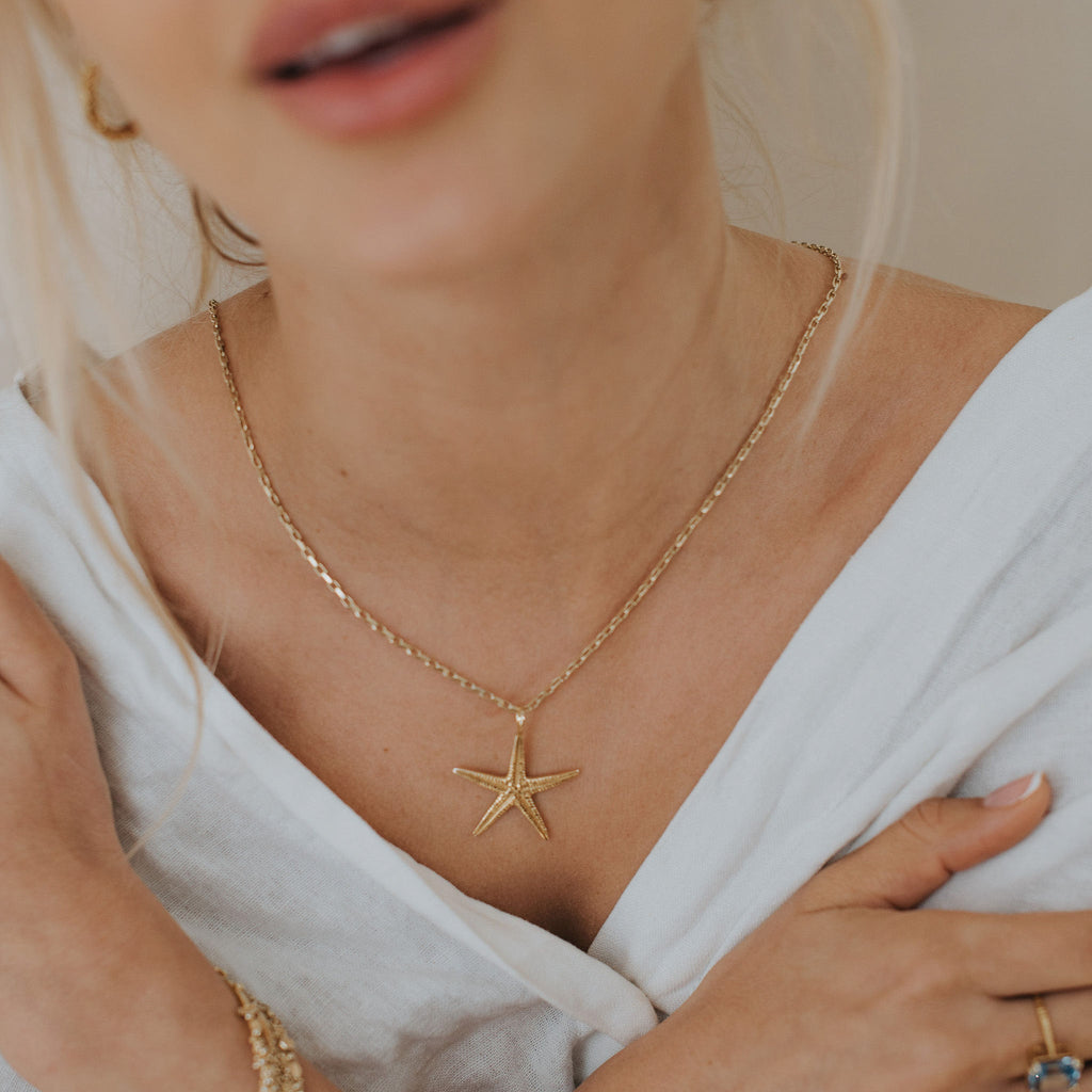 Maxi Gold Ocean Starfish Necklace
