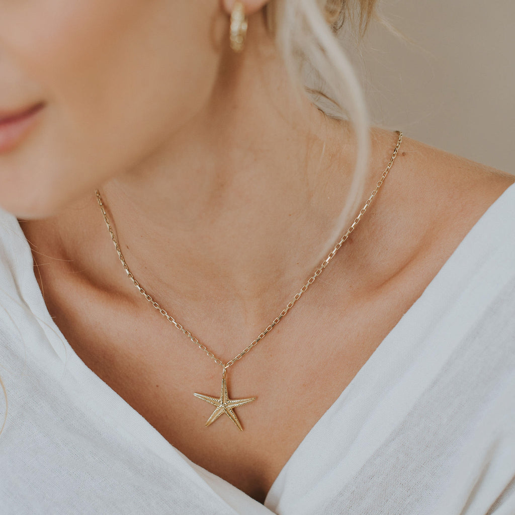 Maxi Gold Ocean Starfish Necklace