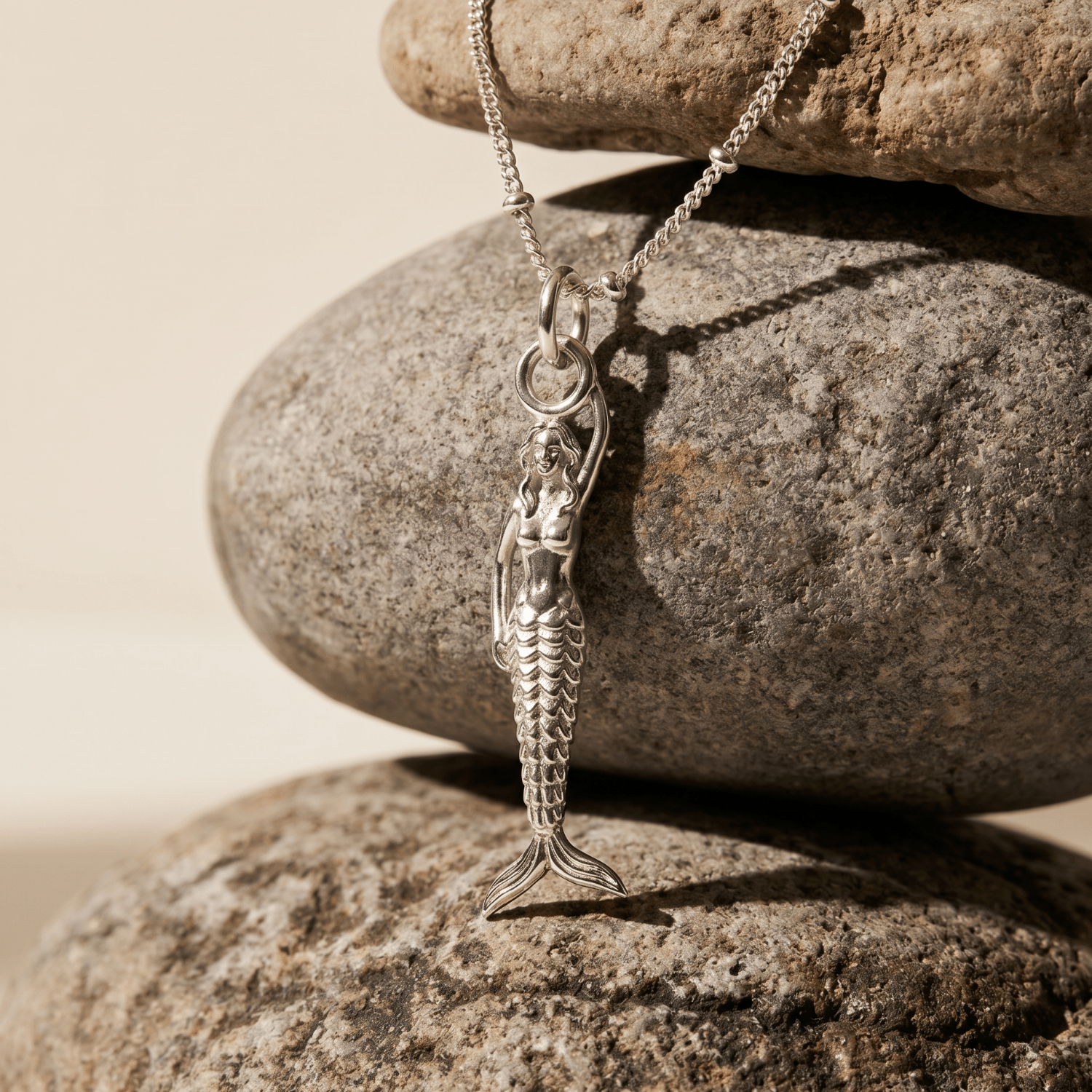 Maxi Mermaid Silver Necklace - Zennor