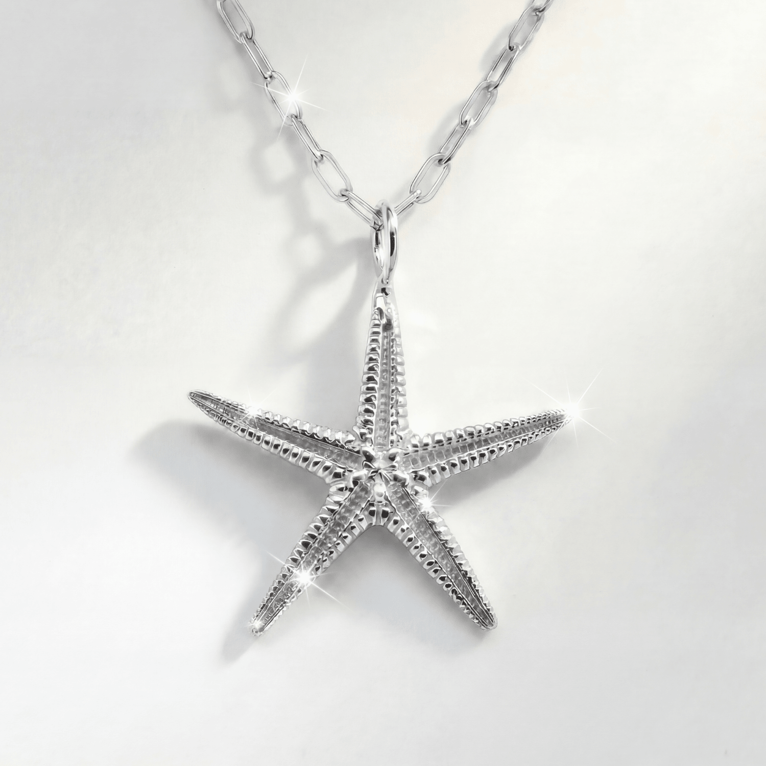 Maxi Silver Starfish Necklace