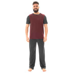 Sock Stack Men's Cotton T Shirt and Long Pants Loungewear Set Lightweight Breathable