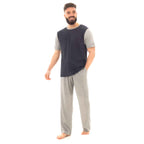 Sock Stack Men's Cotton T Shirt and Long Pants Loungewear Set Lightweight Breathable