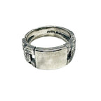 Men’s Chain & Plate Ring – Sterling Silver 925, Handmade