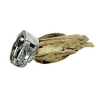 Men’s Chain & Plate Ring – Sterling Silver 925, Handmade