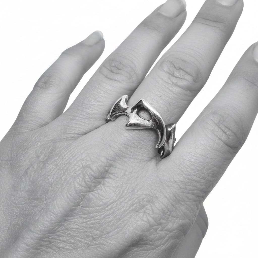 Men’s Spike Ring – Sterling Silver 925, Lost Wax Carving