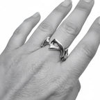 Men’s Spike Ring – Sterling Silver 925, Lost Wax Carving