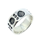Men’s Dots Circle Sterling Silver Band Ring
