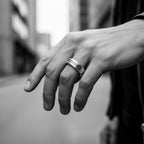 Men’s Sterling Silver Two Open Line Band Ring – 6.52mm