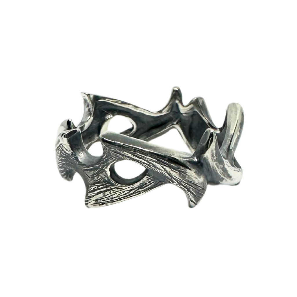 Men’s Spike Ring – Sterling Silver 925, Lost Wax Carving