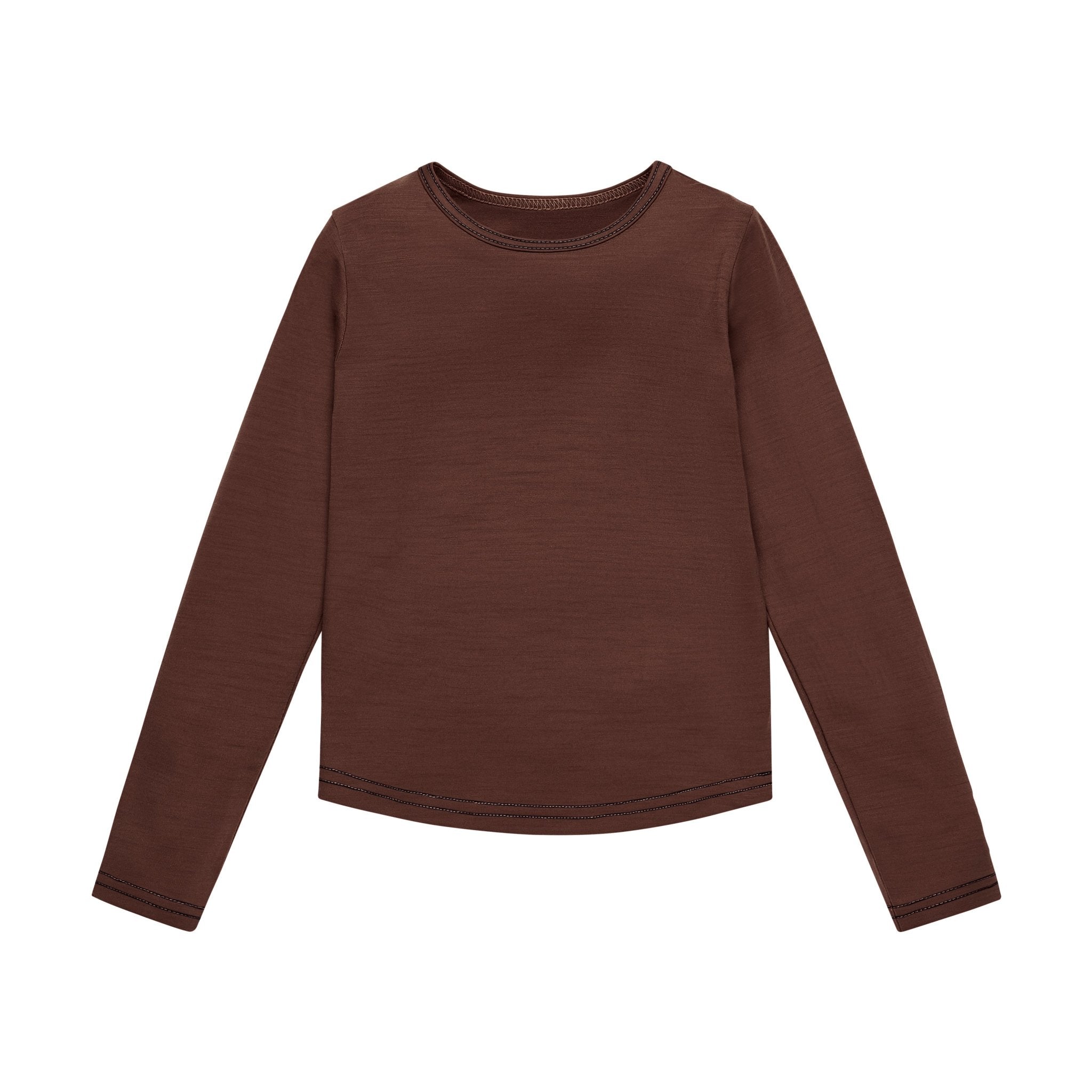 Merino Long Sleeve, Chocolate Brown