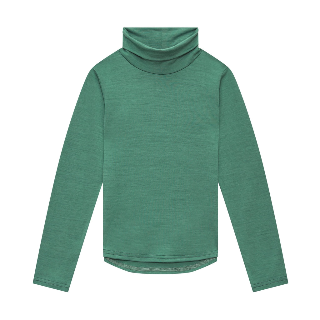 Merino Polo Neck, Emerald Green