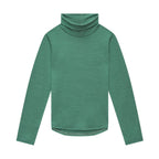 Merino Polo Neck, Emerald Green