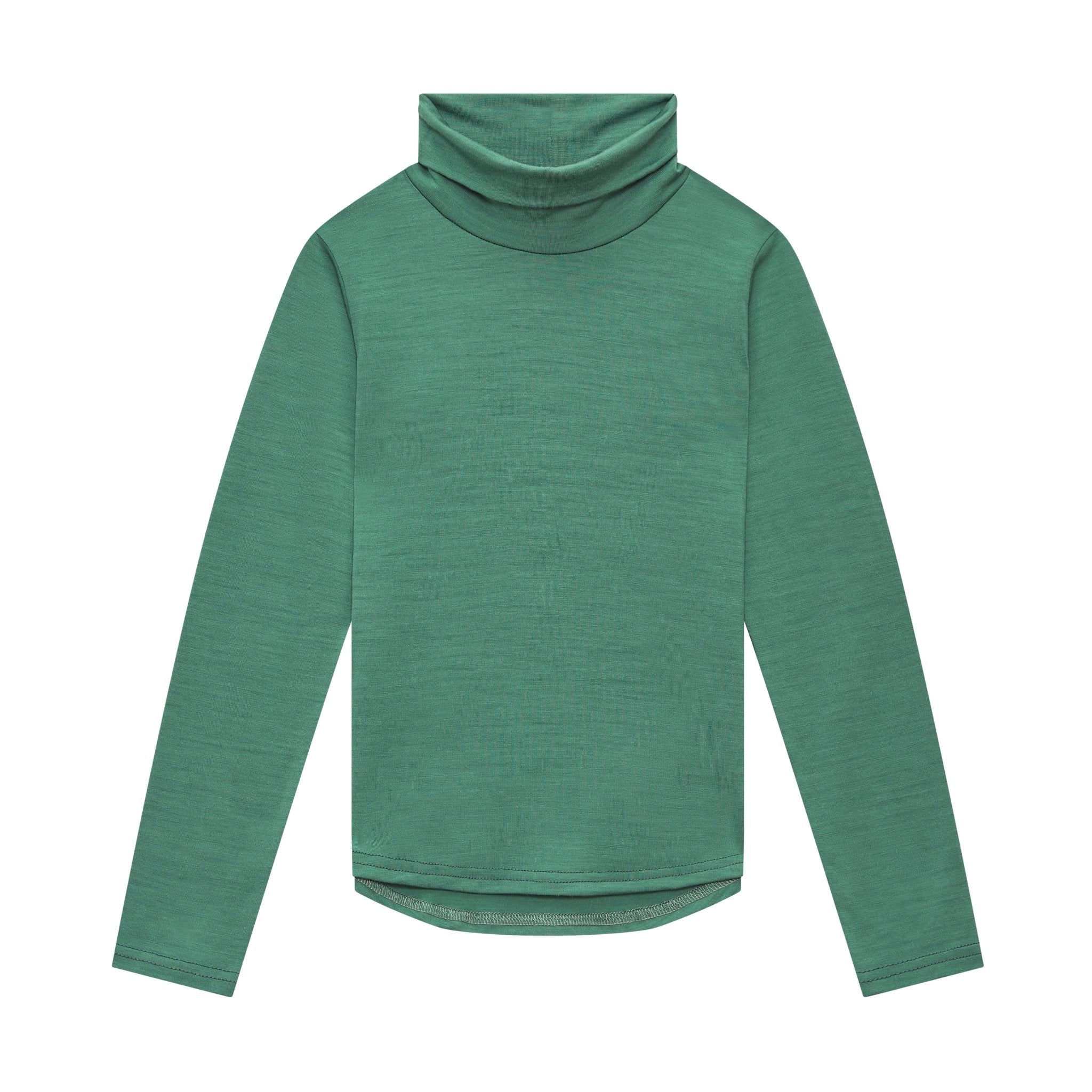 Merino Polo Neck, Emerald Green
