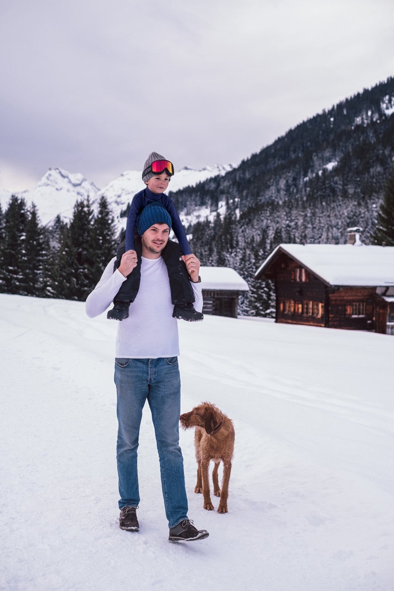 Merino Polo Neck, French Navy