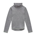 Merino Polo Neck, Grey Marle