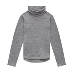 Merino Polo Neck, Grey Marle