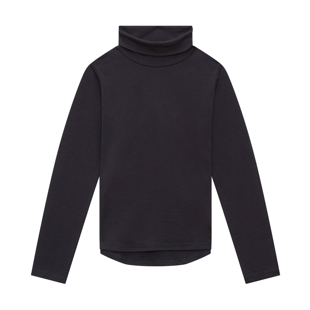 Merino Polo Neck, Midnight Blue