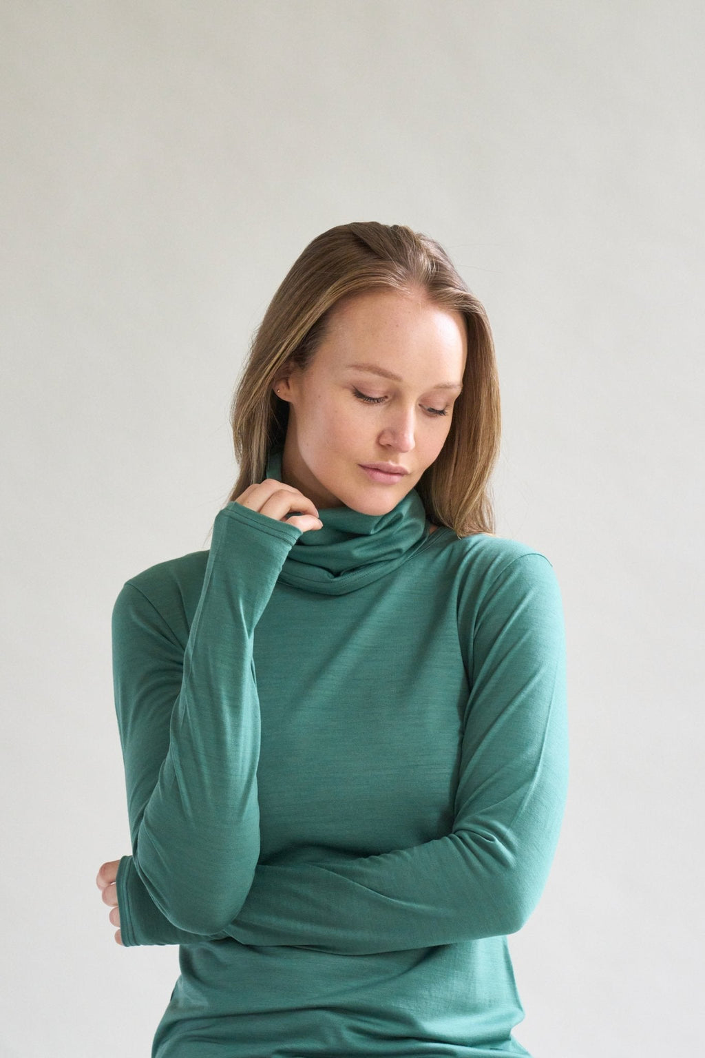 Merino Snood, Emerald Green