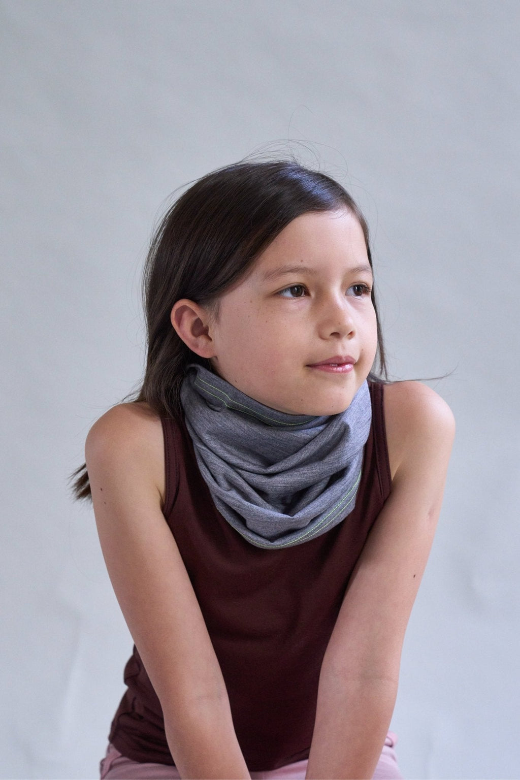 Merino Snood, Grey Marle
