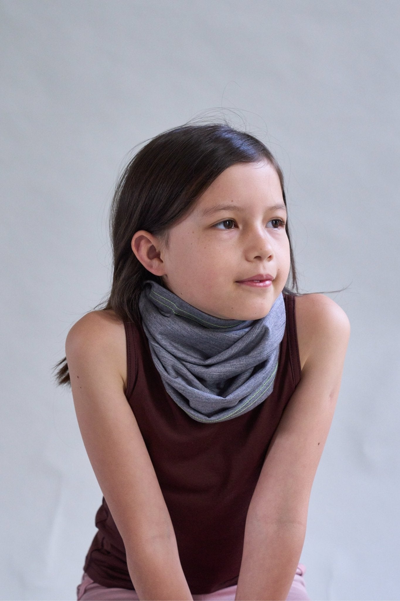 Merino Snood, Grey Marle