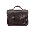 Handmade Leather Micro Satchel - Dark Brown