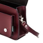 Handmade Leather Micro Satchel - Marsala Red